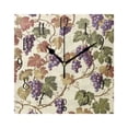 thumbnail image 6 of WOBOGO Grape Seamless Picture Wall Clock 7.78 Inch Battery Operated Silent Unit Square Rustic Vintage Style for Home Bedroom Office Gold Pointer, 6 of 8