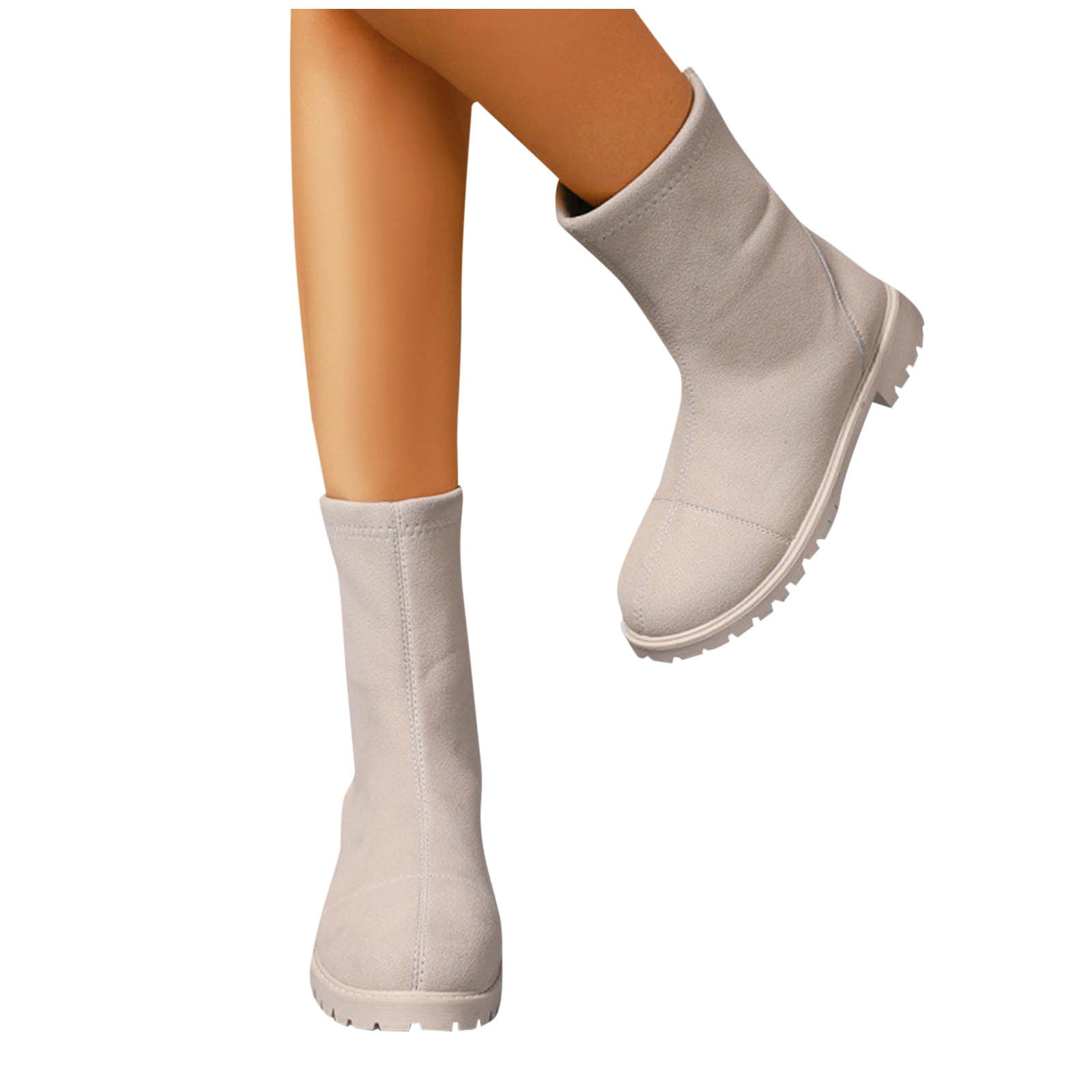 Women Mid Calf Rain Boots Waterproof Rubber Boots Garden Boots Waterproof Garden Shoes Anti-Slipping Fashion Rubber Out Work Rain Shoes