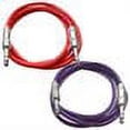 thumbnail image 2 of Seismic Audio 2 Pack of 1/4" TRS Patch Cables 6 Ft Extension Cords Jumper 3 Pin Various Colors - SATRX-6-2Pack, 2 of 2