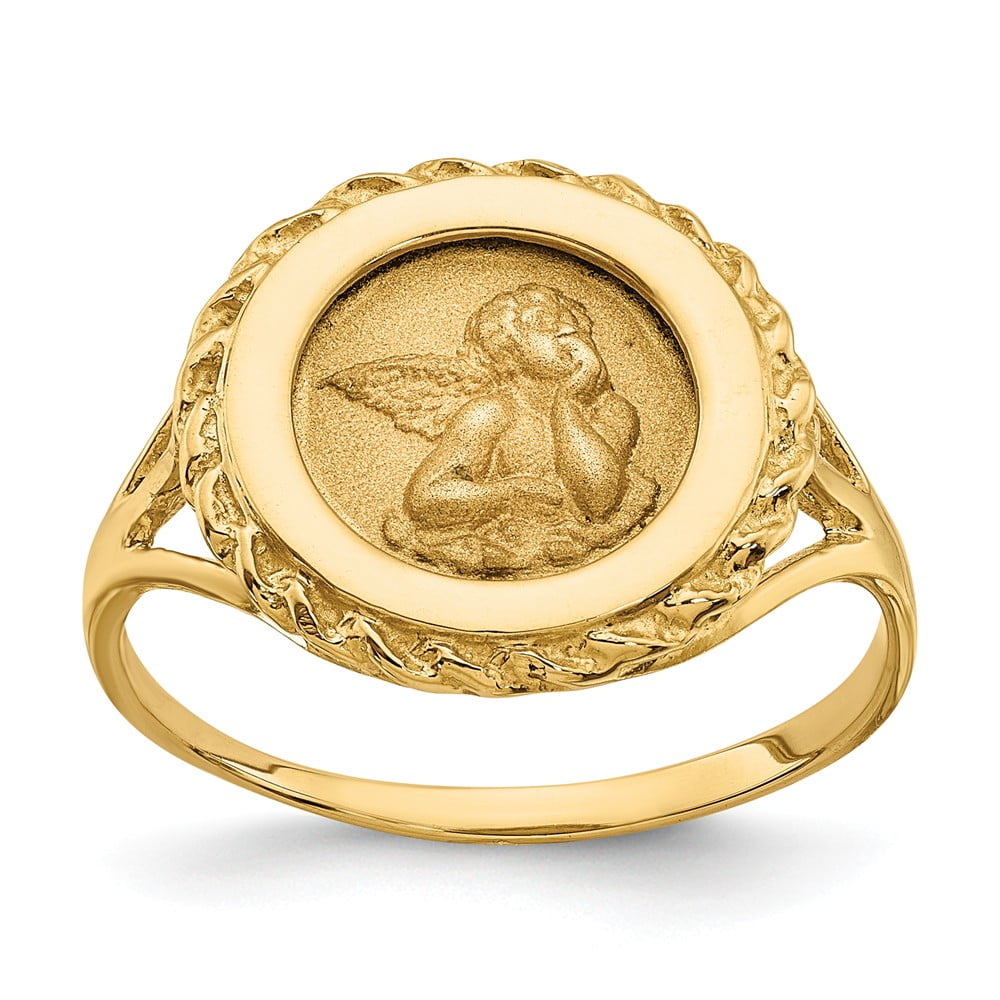 Angel coin best sale ring