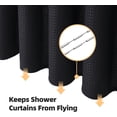 thumbnail image 4 of CAILDANL 3 in 1 Waterproof Waffle Weave Shower Curtain and Clear Liner Set with 12 Stainless Steel Hooks Double Sided for Bathroom 72 Inches Heavy Duty Polyester Fabric Shower Curtains 72x72, 4 of 7