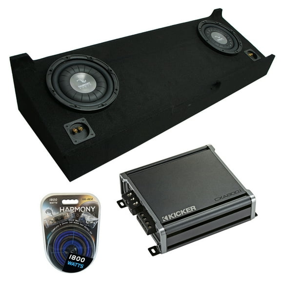 2007-2013 Chevy Silverado Crew Cab Truck Harmony F124 Dual 12" Sub Box & CXA8001