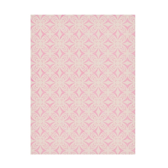 Canvas Wall Art - Treechild 'Light Pink Tile Pattern' Wall Art for Living Room, Bedroom, or Office D?cor by Trademark Fine Art - 14 x 19 Inches