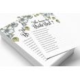 thumbnail image 3 of Inkdotpot 50-PackFloralHow Well Do You Know The Bride Bridal Shower Bachelorette PartyGameWho Know The Bride Best ActivityCards, 3 of 7