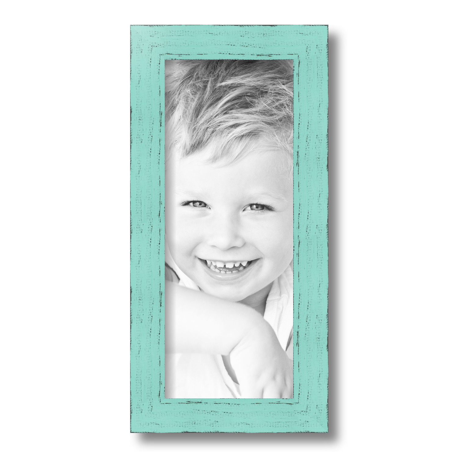 ArtToFrames 6x15 inch Eggshell Blue Picture Frame, Blue Wood Poster