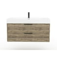 thumbnail image 3 of Cutler Kitchen and Bath Savoy 42" Wood Wall Mount Bathroom Vanity in Brown, 3 of 3