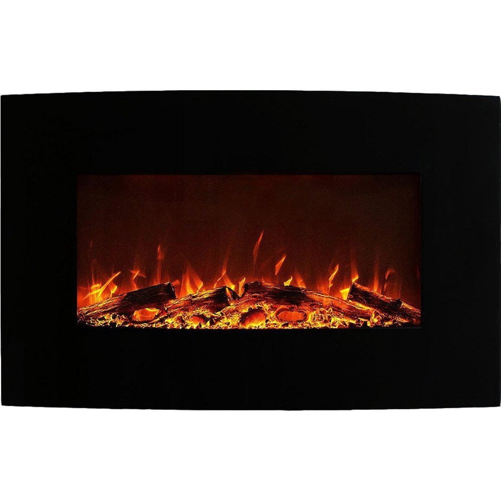 Moda Flame Chelsea 35 Inch Log Ventless Heater Electric Wall Mounted