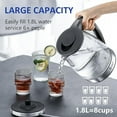 thumbnail image 2 of Electric Kettle Water Boiler, 1.8L Electric Tea Kettle, Wide Opening Hot Water Boiler with LED Light, Auto Shut-Off & Boil Dry Protection, Glass Black, 2 of 11