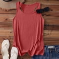 thumbnail image 6 of Tank Tops for Women, Crew Neck Sleeveless Solid Loose Shirts, Breathable Comfort Tops, Summer Lounge Fitness Wear | VerBelle,Yellow XL, 6 of 6