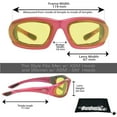 thumbnail image 3 of Bikershades Women Small Transitional Motorcycle Sunglass Pink Frame Photochromic Day Night, 3 of 5