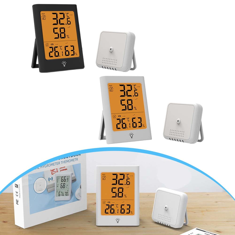 RichLink Wireless Thermometer Electronic Digital Thermometer Thermohygrometer,Black