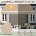 thumbnail image 4 of Ktaxon 10 x 8 Ft  Manual Retractable Patio Awning,  Adjustable Outdoor Awing Sunshade Shelter with Aluminum Alloy,  280g/m² UV & Water-Resistant Fabric for Deck, Balcony - Khaki, 4 of 8