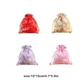 thumbnail image 2 of Brocade Jewelry Bag Drawstring Chinese Style Embroidery Chinese Style Embroidery Dustproof Wedding Gift Organizer Party Favors Bags Dust Cover Pack Gold, 2 of 9