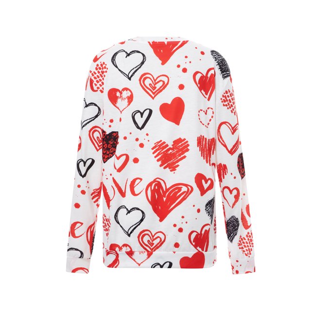 SuéTer Para Mujer DíA De San ValentíN CorazóN/áNgel Bebé/Letra Estampado Manga Larga SuéTer Tops XBTCLXEBCO Corazones Multicolores;L