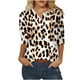 thumbnail image 2 of ICHUANYI Clearance Women's Fashion Three Quarter Sleeve Retro Round Neck Easter Printed Loose Tops Blouse(Khaki, XL) ICHUANYI WER2023081202088, 2 of 5