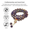 thumbnail image 3 of Pulsera de cuentas de vidrio de hoja de oro hecha a mano, pulsera elástica de múltiples envolturas para hombres, mujeres, meditación Adepaton BST3004652-4, 3 of 5