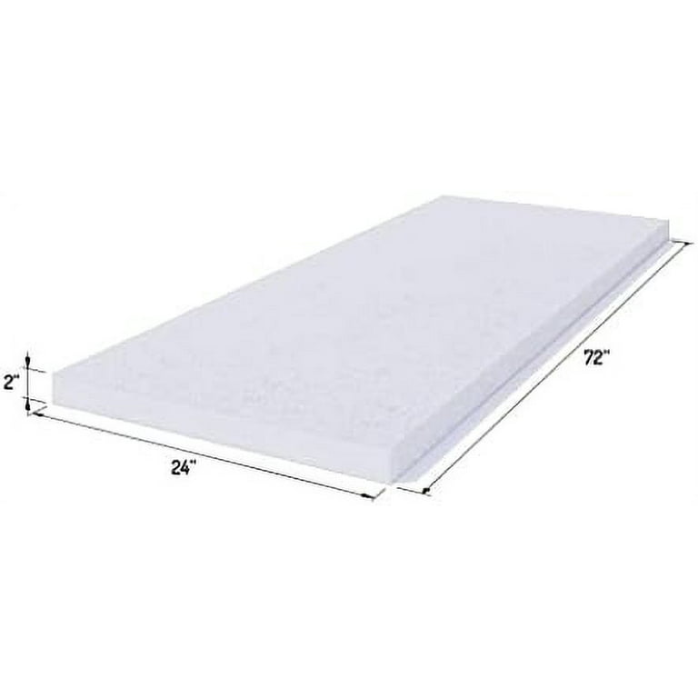  Foamy Foam High Density 2 inch Thick, 24 inch Wide, 72 inch  Long Upholstery Foam, Cushion Replacement : Arts, Crafts & Sewing