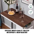 thumbnail image 3 of Yulika Bar Table with 3 Storage Shelves,Dining table,Wooden Counter Height Table for Kitchen,Dining Room Island Table,White, 3 of 8
