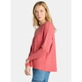 thumbnail image 4 of Time and Tru Women’s Crewneck Pullover Sweater with Long Sleeves, Midweight, Sizes XS-XXXL, 4 of 5