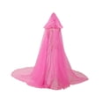 thumbnail image 4 of Capa con capucha, disfraz de elfo de Halloween, vestido de novia brillante, bata para escenario de mascarada Rosa 130cm, 4 of 8