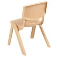 thumbnail image 6 of Natural Plastic Stackable School Chair with 12" Seat Height - Preschool Chair, 6 of 11