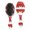 Christmas Reindeer Ornament Border Pattern, variant on Christmas Reindeer Ornament Border Pattern Brush, Detangling Hair Brush, Paddle Styling Brush, Smooth Handle Gifts for Daily Hair Care