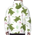 thumbnail image 7 of Naloa Cute Turtle Men's Casual Hooded Collar Drawstring Hoodies Pullover Sweatshirts Casual Long Sleeve Shirts-Large, 7 of 7