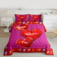 thumbnail image 2 of Homewish Red Love Heart Print 2pcs Bedding Comforter Set For Adults Boys Girls,Happy Valentine'S Day Twin Comforter Sets,Romantic Lover Couple Breathable Bedding Set,Lightweight Room Decor, 2 of 8