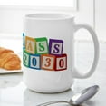 thumbnail image 6 of CafePress - Class Of 2030 Blocks Large Mug - 15 oz Ceramic Large White Novelty Mug, 6 of 6