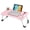 Pink, variant on Folding Lap Desk, 23 Inch Portable Wood Black Laptop Bed Desk Lap Desk with Cup Holder, for Working Reading Writing, Eating, Watching Movies for Bed Sofa Couch Floor-Black-ZD01