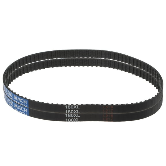 2 Packs 180XL 037 Timing Belt 90 Teeth Rubber Geared Cogged Belt, 0.37" Width, 0.20" Pitch