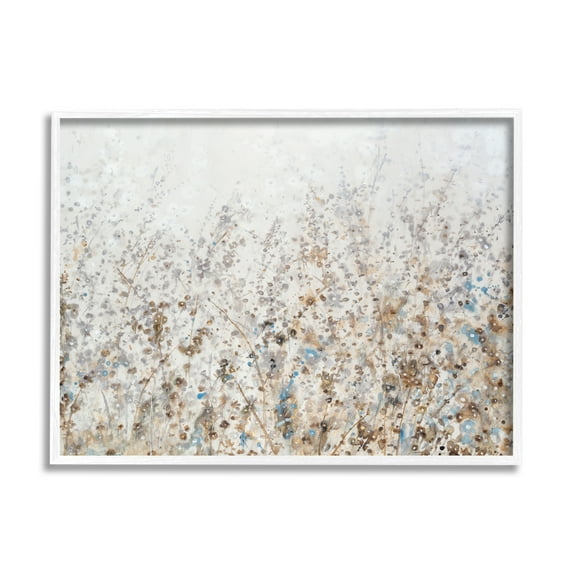 Stupell Industries Abstract Botanical Scenery Abstract Painting White Framed Art Print Wall Art, 20 x 16