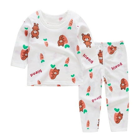 

EHTMSAK Infant Baby Toddler Children Girl Cartoon Print T Shirts and Pants Set Long Sleeve Outfits Clothing Set Red 6M-6Y 130