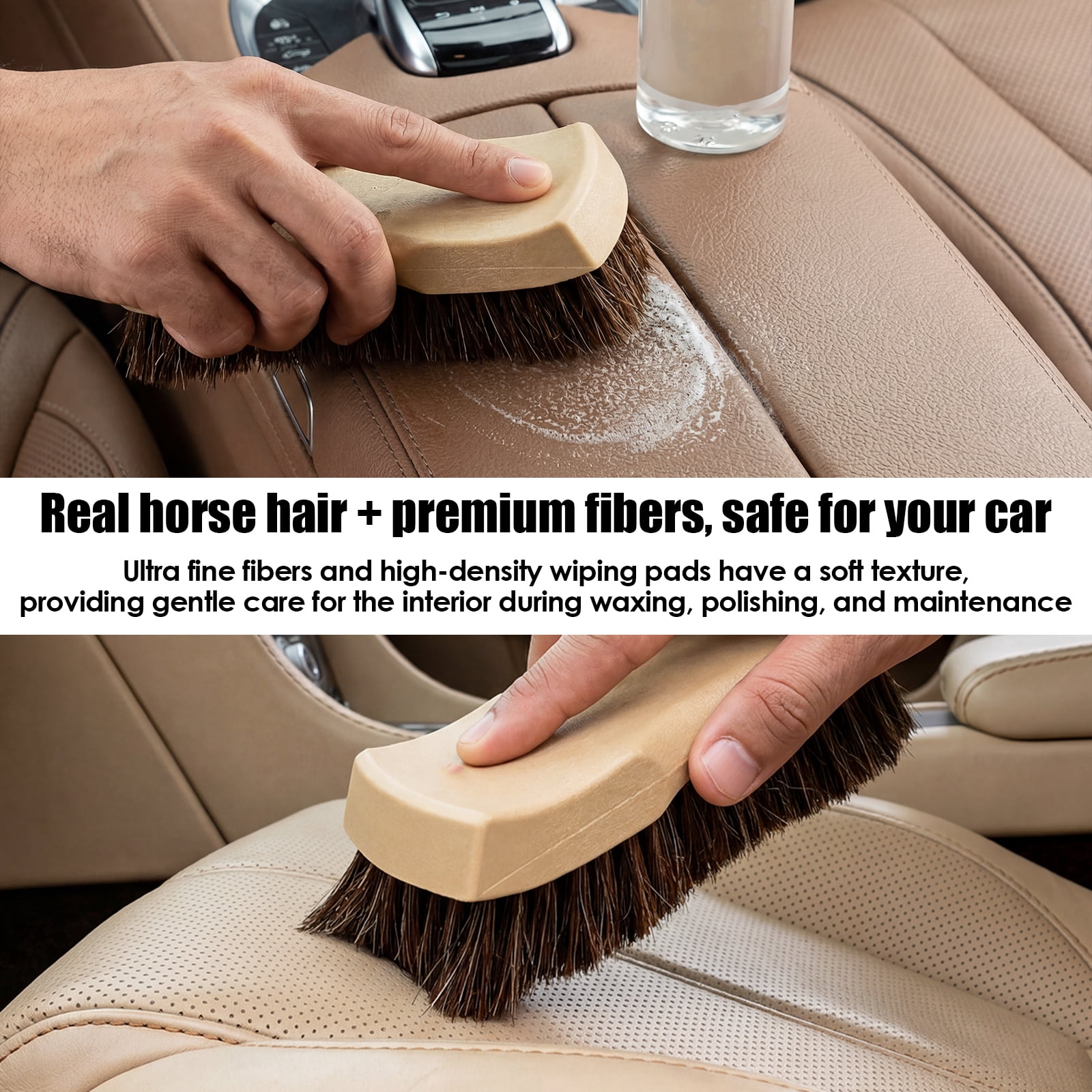 8Pcs Car Detailing Cleaning Kit Professional Car Interior Cleaning Brush with Microfiber Towel Automotive Detailing Brush for Interior Exterior Automotive