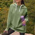 thumbnail image 4 of MXUIKV Sweatshirts Hoodies for Women Drawstring Loose Fitted Long Sweatshirts Activewear Homewear Casual Shirts Solid Color, 4 of 8