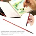 thumbnail image 4 of Watercolor Paint Brush Squirrel Hair Tip Red Handle Hand Tie Iron Circle Acrylic Artist SupplyRed No. 0, 4 of 4