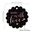 thumbnail image 6 of Inkdotpot Made With Love Wedding Bottle Tag Real Rose Gold Foil Favor Hang Tags Pack Of 100, 6 of 6