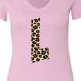 thumbnail image 4 of Inktastic Leopard Print Letter L Women's V-Neck T-Shirt, 4 of 5