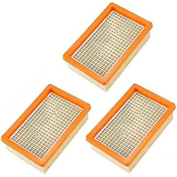 Reemplazo de filtro de aspiradora en serie, 3 piezas, para Karcher plisado plano Mv4 Mv5 Mv6, repuesto de filtro plisado plano