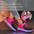 thumbnail image 2 of Yunkctuk Girls and Boys Roller Skating Shoes, Children's Shoes with Wheels and LED Lights, Boys and Girls Lightweight and Breathable Roller Skating Shoes., 2 of 7