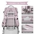 thumbnail image 4 of Mochila de viaje WONHOX Carry on para mujer y hombre Lotus Pink, 4 of 7