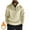 Beige, variant on Wyobmus Mens Fleece Sweatshirts Solid Quarter Zip Pullover Sweatshirt Long Sleeve Stand Collar Athletic Blouse Beige