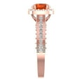 thumbnail image 3 of Clara Pucci 14K Rose Gold 2.37ct Red Halo Ring for Women, 3 of 8