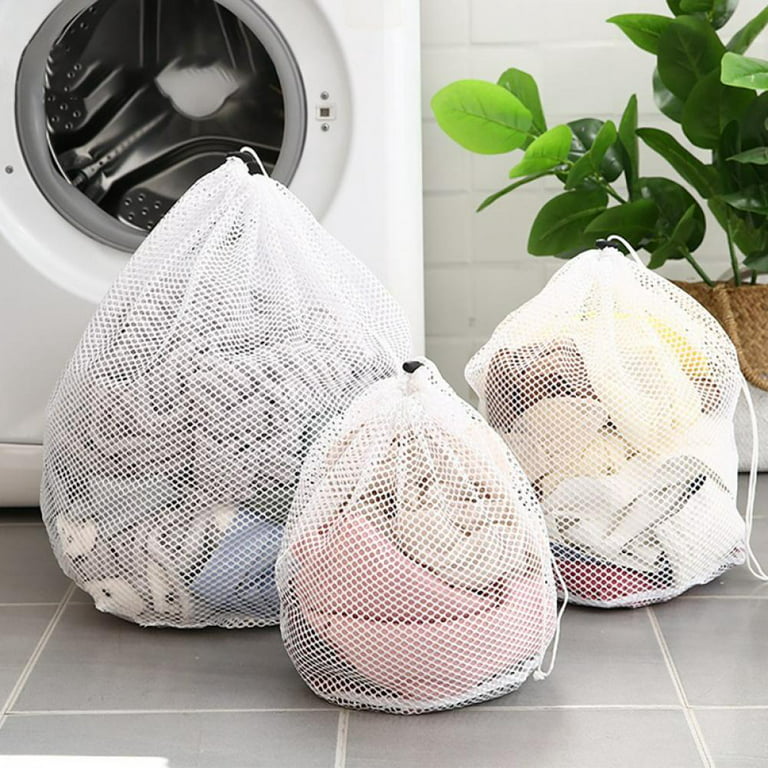 Mesh Laundry Bags with Drawstring, Durable Wash Bag for Delicates, Garment  Laundry Mesh Bag for Family, College Dorm, Apartment