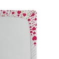 thumbnail image 2 of Ambesonne Valentines Fitted Sheet, Heart Leaves Flowers, Twin XL Size, Magenta Green White, 2 of 2