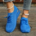 thumbnail image 6 of Domzle Women's Running Shoe Lightweight Fashion Sneakers for Jogging Walking Light Workouts Blue 41, 6 of 6