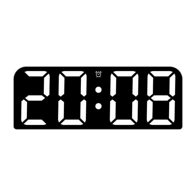 Bdday Large Digital Wall Clock Temperature And Humidity Display Night Mode Table Clock 3 Display Modes 12/24H Electronic LED Clock