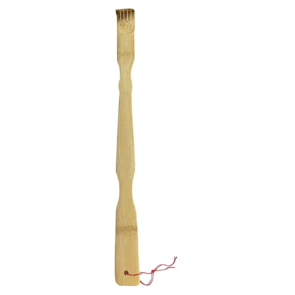 Wooden Bamboo Back Scratcher, 17.3''Long Handle 100% Natural Bamboo Back Scratchers for Itching Relief,Strong & Sturdy, for Adults Men Women-Beige