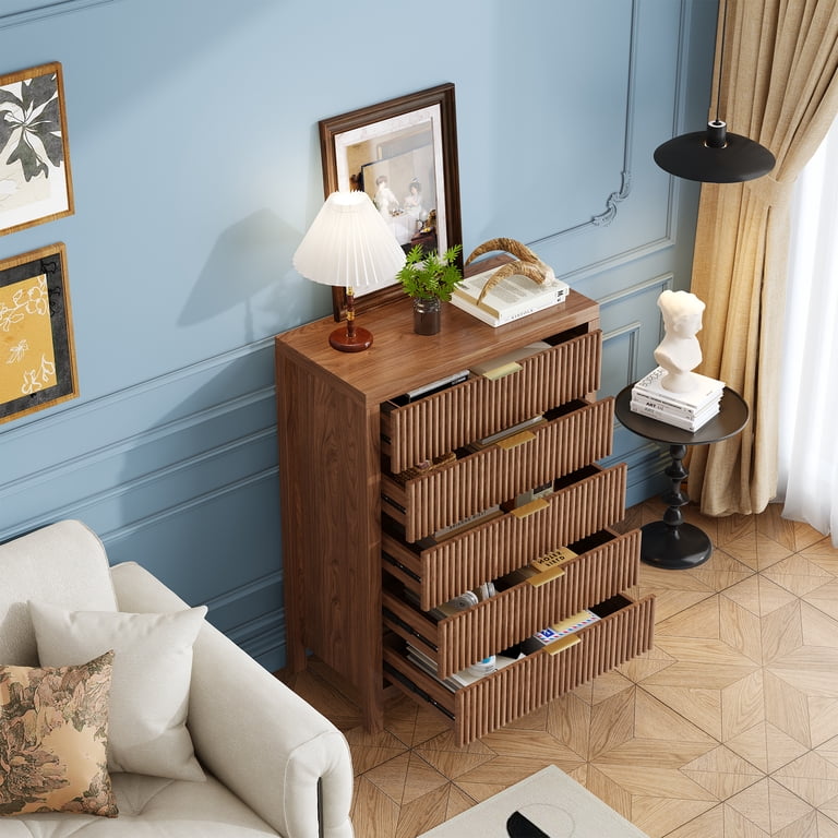 Fluted 5 Drawers Dresser, Modern 43