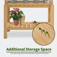 thumbnail image 4 of Mcombo Cold Frame Greenhouse, Portable Wooden Greenhouse Raised Potted Plant Protection Box with Shelf for Outdoor Indoor Use, 0266, 4 of 7